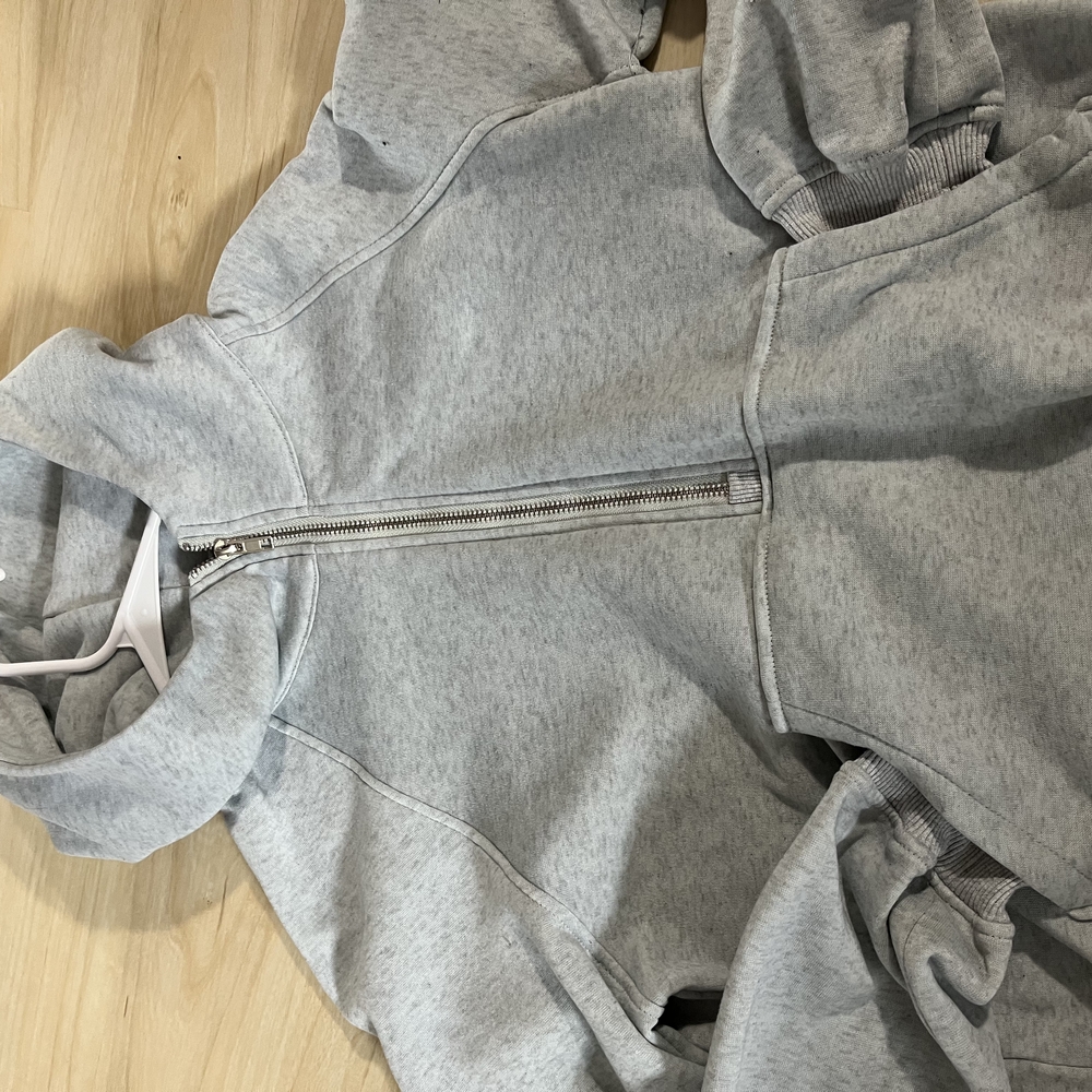 Gray Zip-Up Hoodie